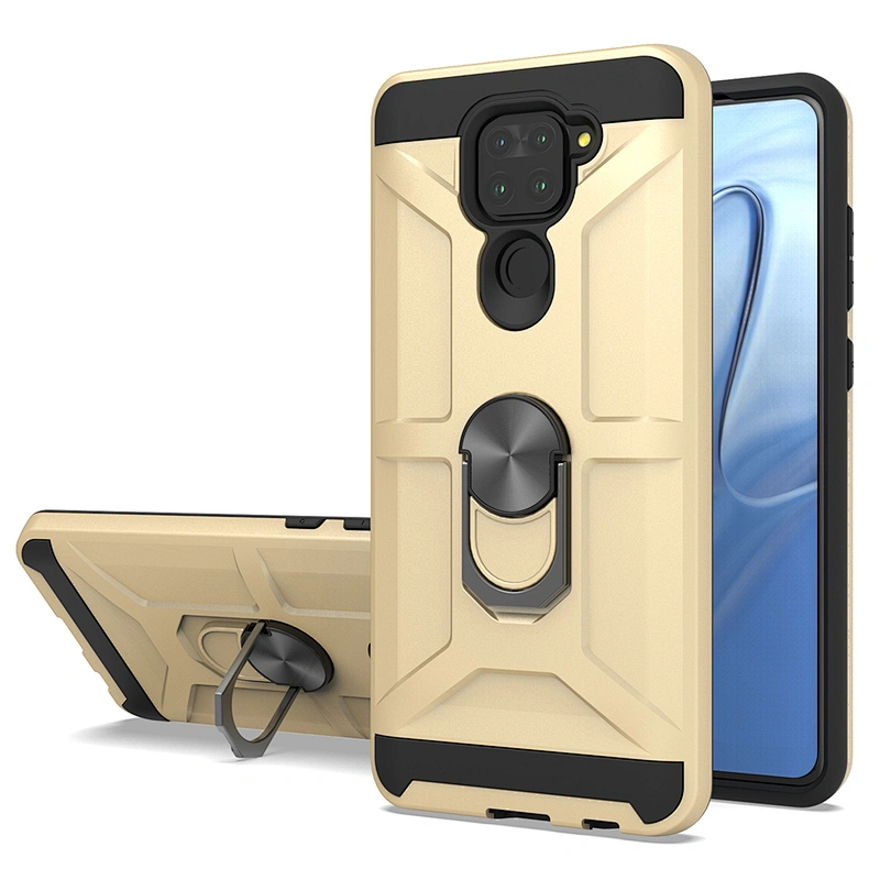 TPU PC Shockproof Phone Case Back Cover with Metal Ring Holder for Xiaomi Redmi Note 8 8A 9 9S Pro Max