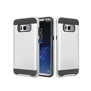 TPU+PC Phone Accessories Brushed Metal Case Cell Phone Cover for Samsung Galaxy S8