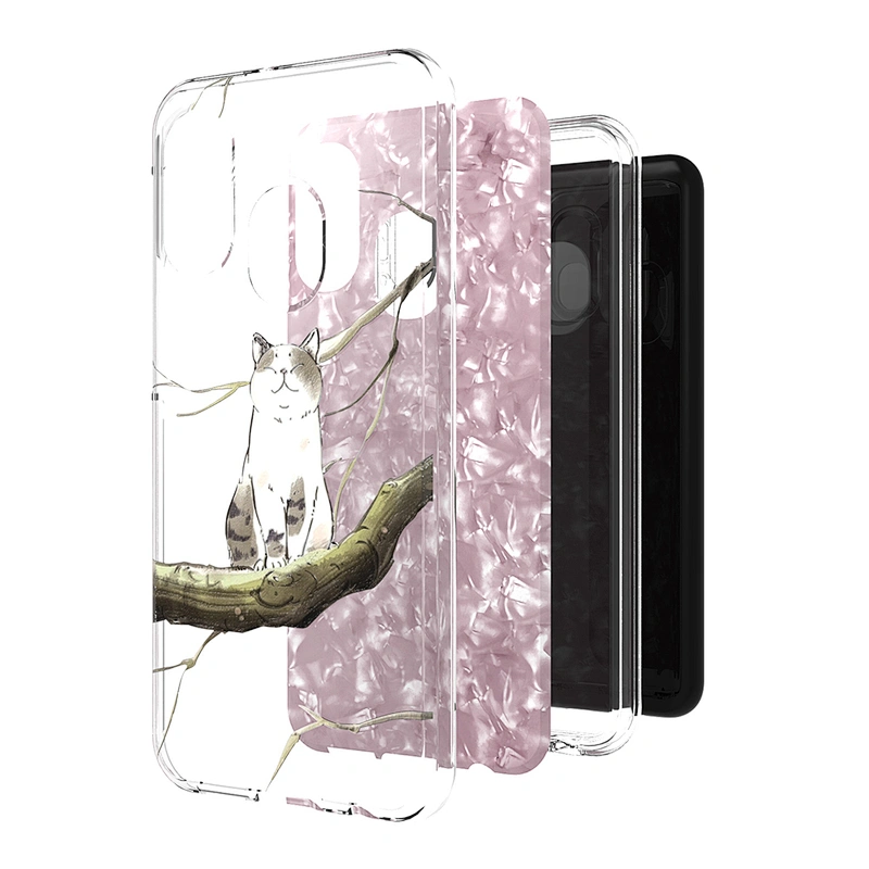 New models luxury clear mobile phone case covers with shining shell paper for iPhone 11 Pro Max