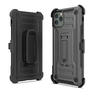 new phone accessories full protective phone case with belt clip for iphone 11 pro max
