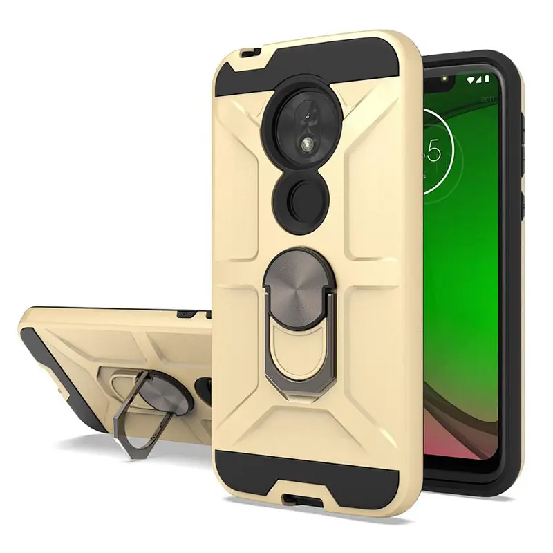 Wholesale protect ring holder capa para celular kickstand phone case for MOTO E6 plus P30 play E4 PLUS