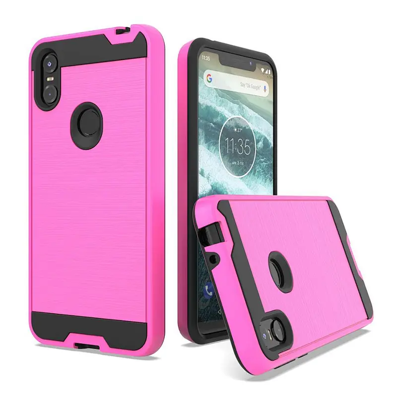 manufacturer phone case wholesale phone cover brushed metal phone accessories for MOTO One/P30 play