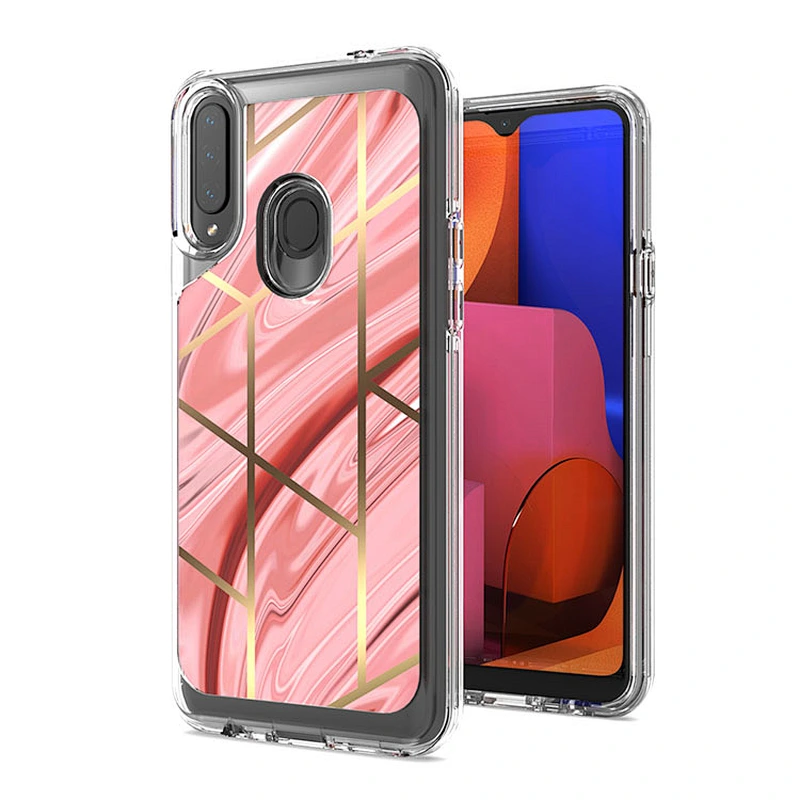 New arrivals shockproof accessories fancy IMD printed phone case transparent back covers for Samsung A20S
