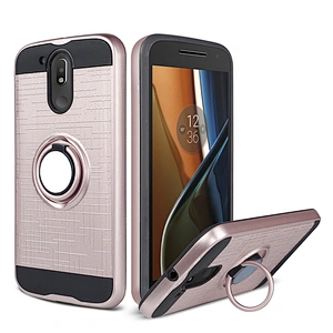 Hot selling 2 in 1 hybrid mobile phone case with ring holder for moto E5