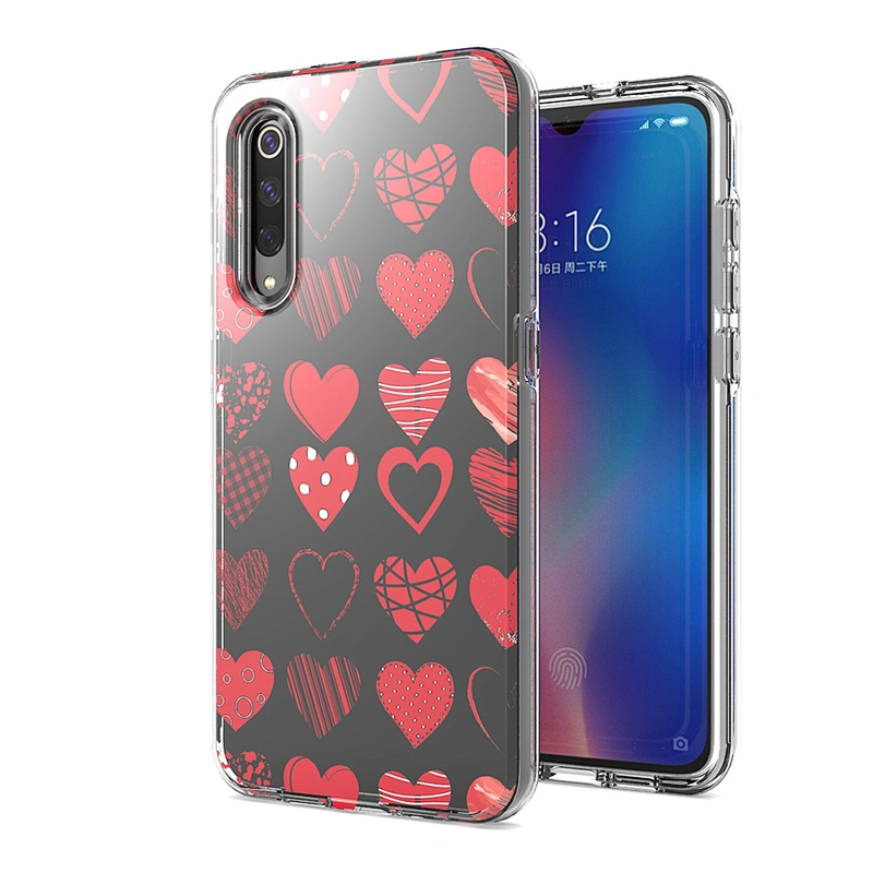 For Mi 9 mobile shell high quality clear phone back case with custom printed for Xiaomi