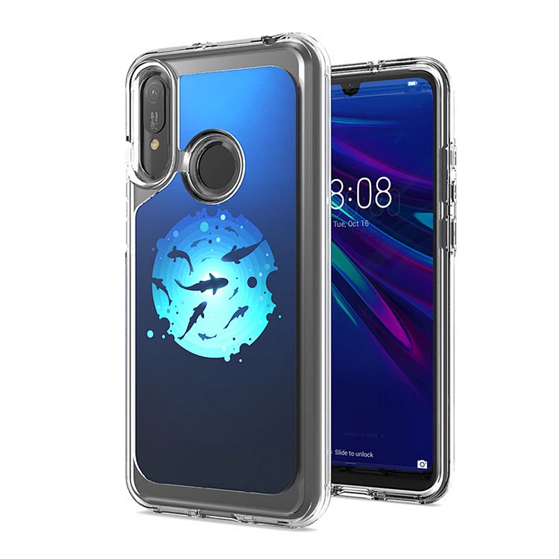 New arrivals fashionable printing back cover tpu mobile phone case with IMD concave for Huawei Y6 Pro 2019