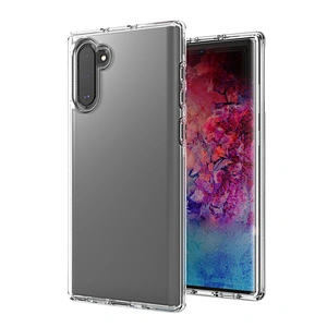 Transparent phone protection cover clear tpu pc phone case with custom printed for Samsung Note 10