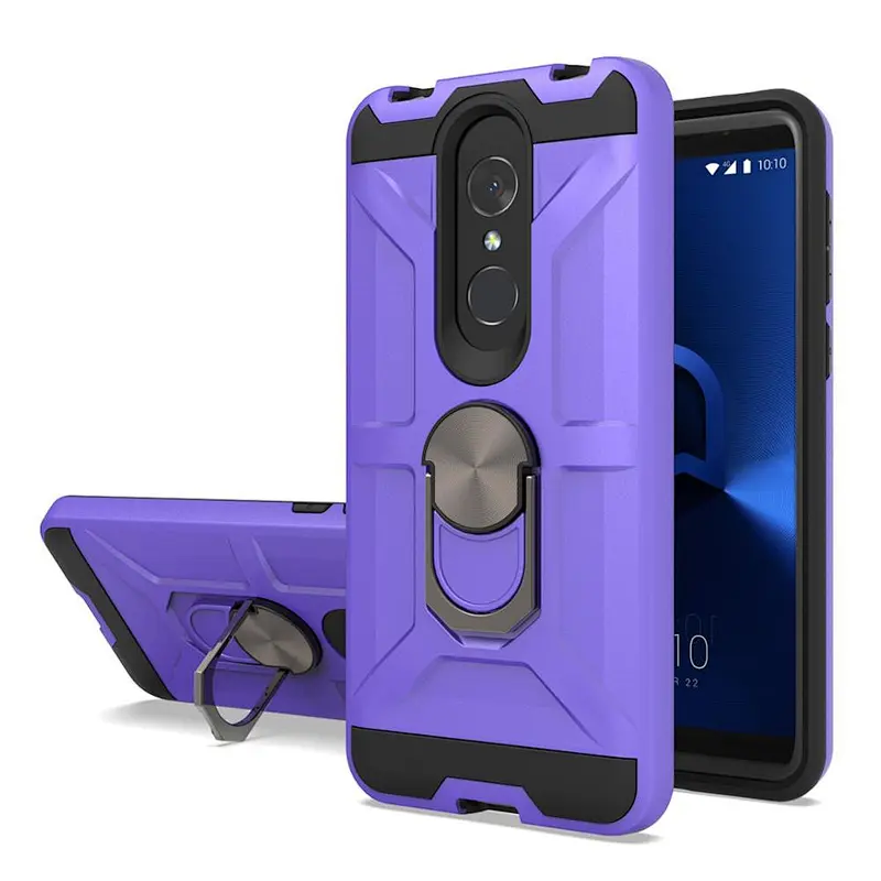 Hot sale phone cases for Alcatel 5052W shockproof mobile back cover with ring holder for Alcatel Revvl 2