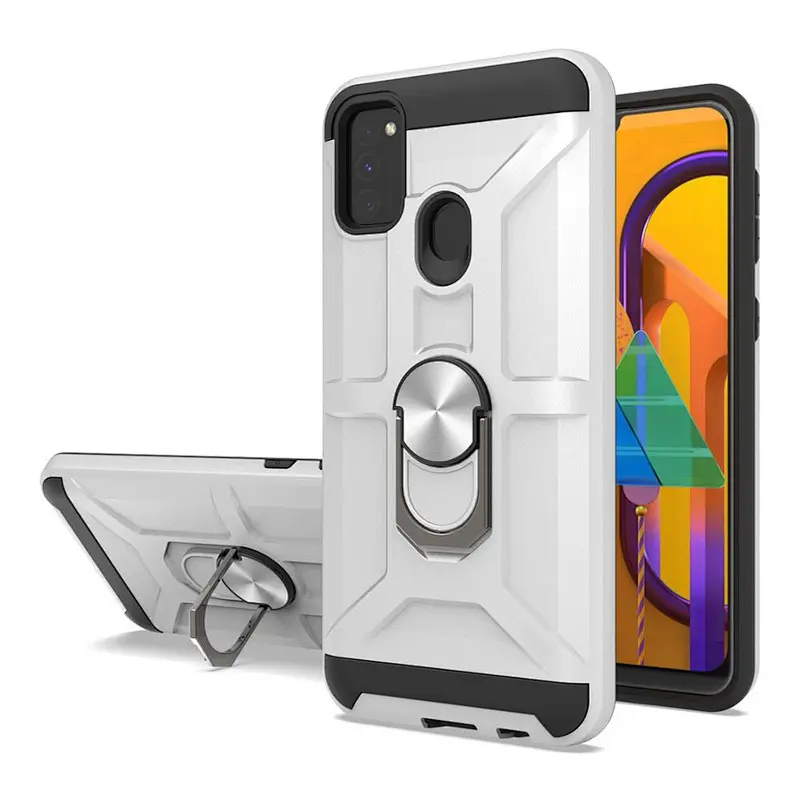 for Samsung M30S luxury phone case with kickstand double protection phone cover