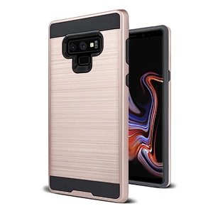 Double Layer Phone Accessories for Samsung OEM Printing Mobile Case with Brushed Design for Samsung Note 9
