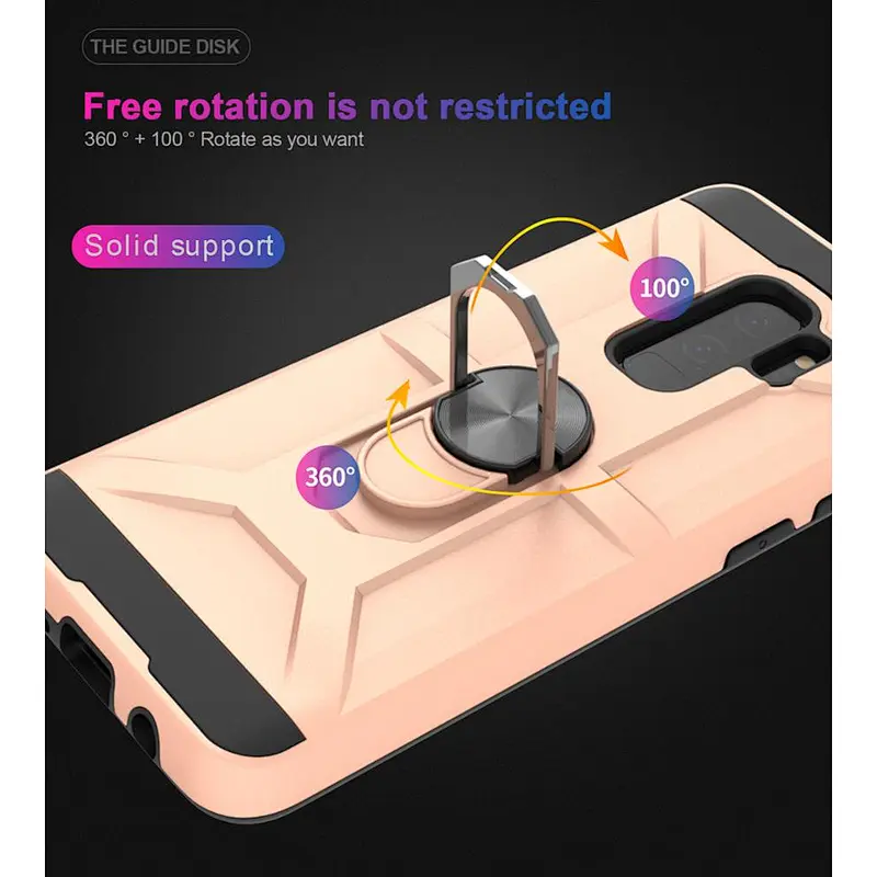 Wholesale protect ring holder capa para celular kickstand phone case for MOTO E6 plus P30 play E4 PLUS
