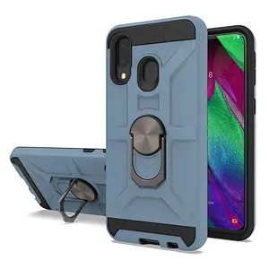 Hot sale combo 2 in 1 phone cases for Samsung shockproof cellphone cover with ring holder for Samsung A40