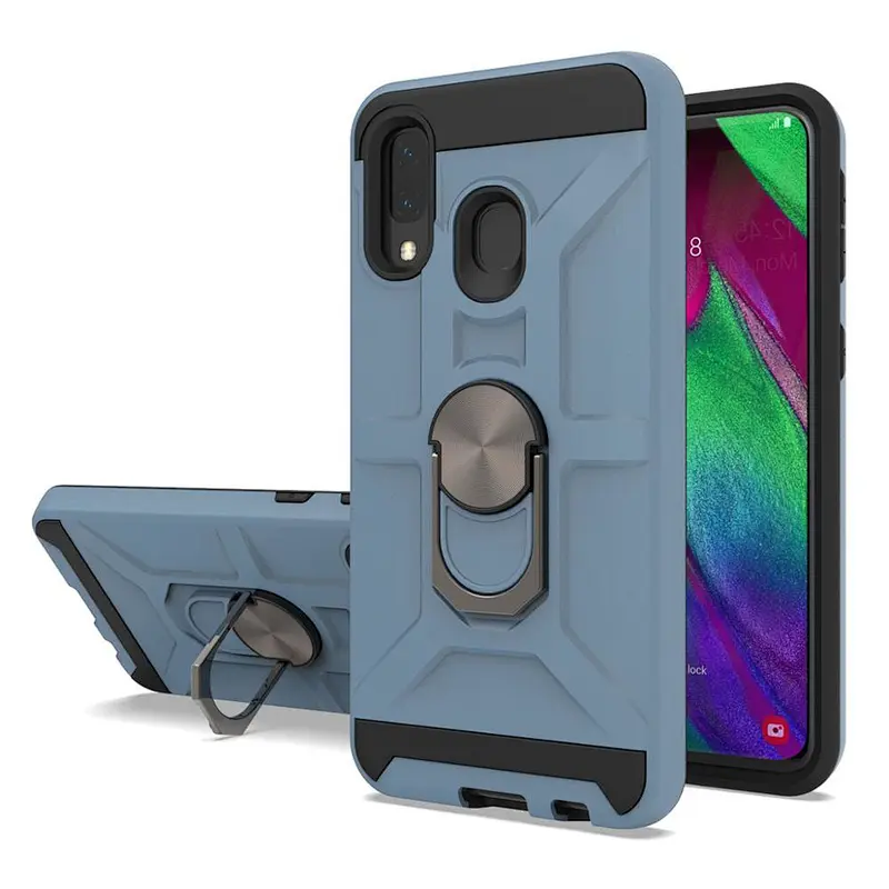 Hot sale combo 2 in 1 phone cases for Samsung shockproof cellphone cover with ring holder for Samsung A40