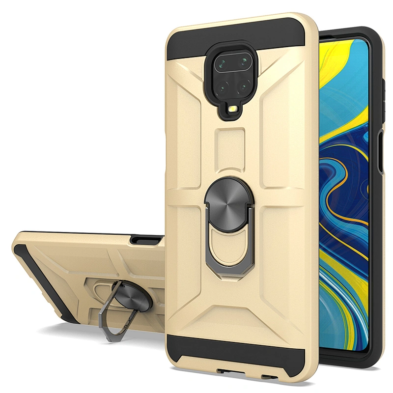 Hard pc soft tpu capa de celular phone case with ring holder for Xiaomi Redmi Note 9S 9 Pro Max