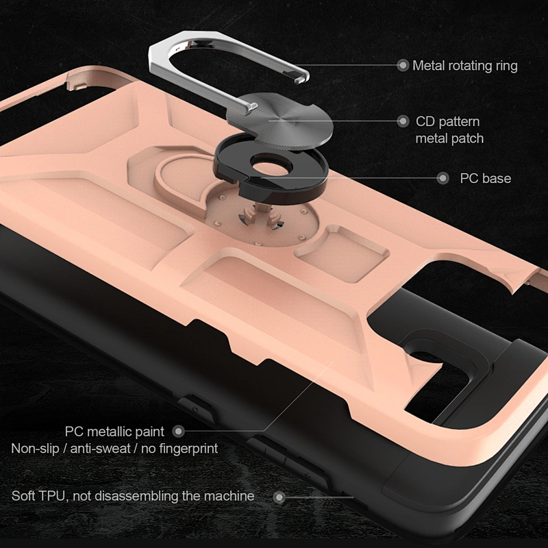HOT SALE! Mobile phone case tpu pc double layer fashionable back shell with ring holder for Samsung S8