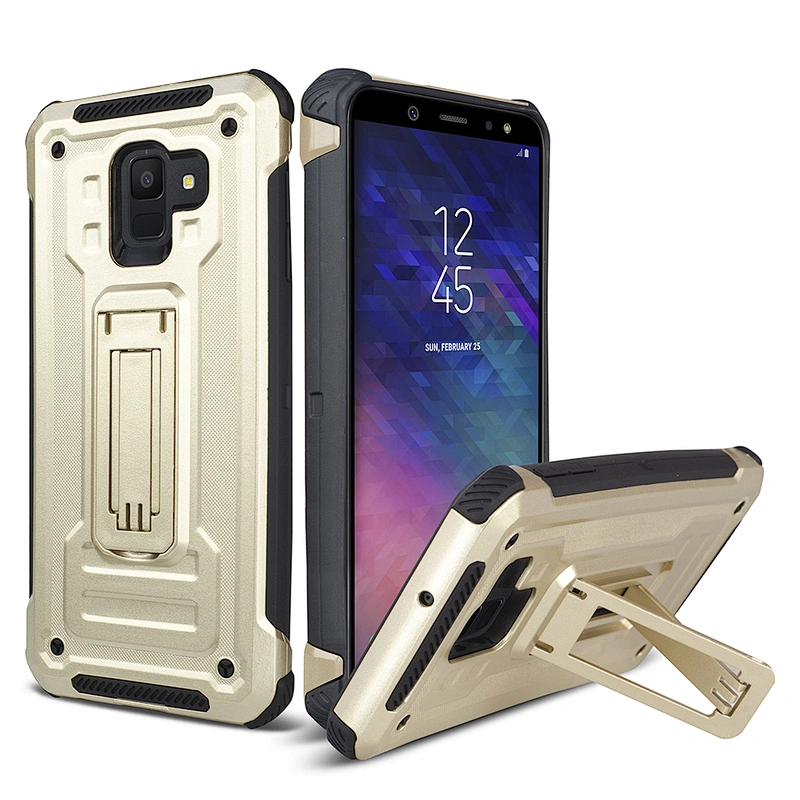 Metal armor kickstand case mobile phone shell Hybrid Cell Phone Case for J4 plus/J4 Prime
