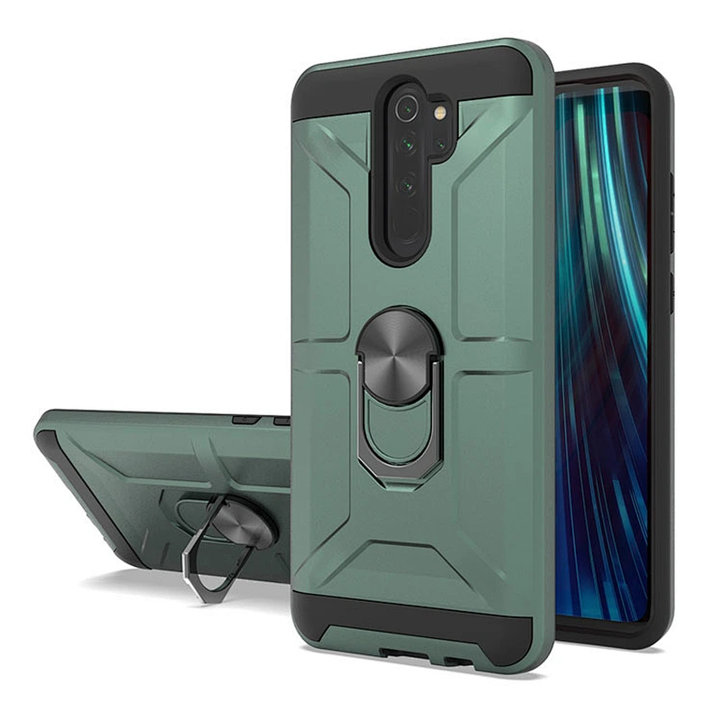 Hot selling 2 in 1 soft tpu 360 degree ring holder phone case for Mi Redmi Note 8 Pro Note 9S