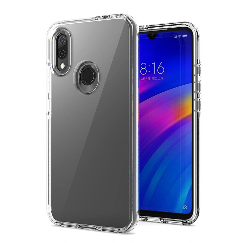 2 in 1 Combo Personalized Customized Transparent Clear Cell Phone Case For Mi Redmi Note 8 Pro 9S
