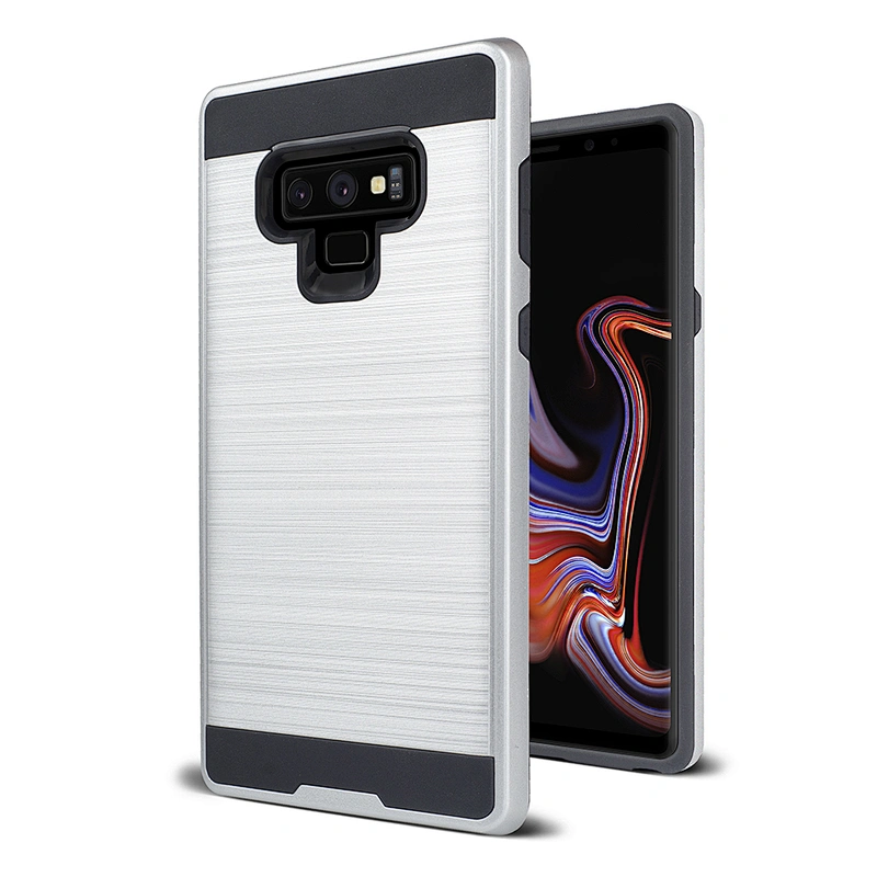 Double Layer Phone Accessories for Samsung OEM Printing Mobile Case with Brushed Design for Samsung Note 9