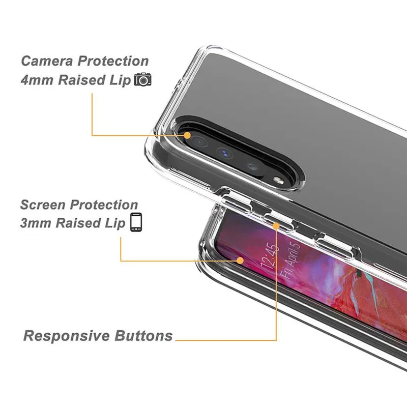 Guangzhou new arrival transparent phone back cover for SAMSUNG A70 A21 S20 PLUS A51 M30S