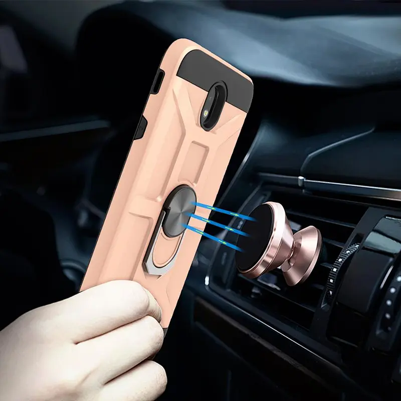 New arrival for Samsung phone accessories shockproof ring kickstabd back housing for Samsung A21