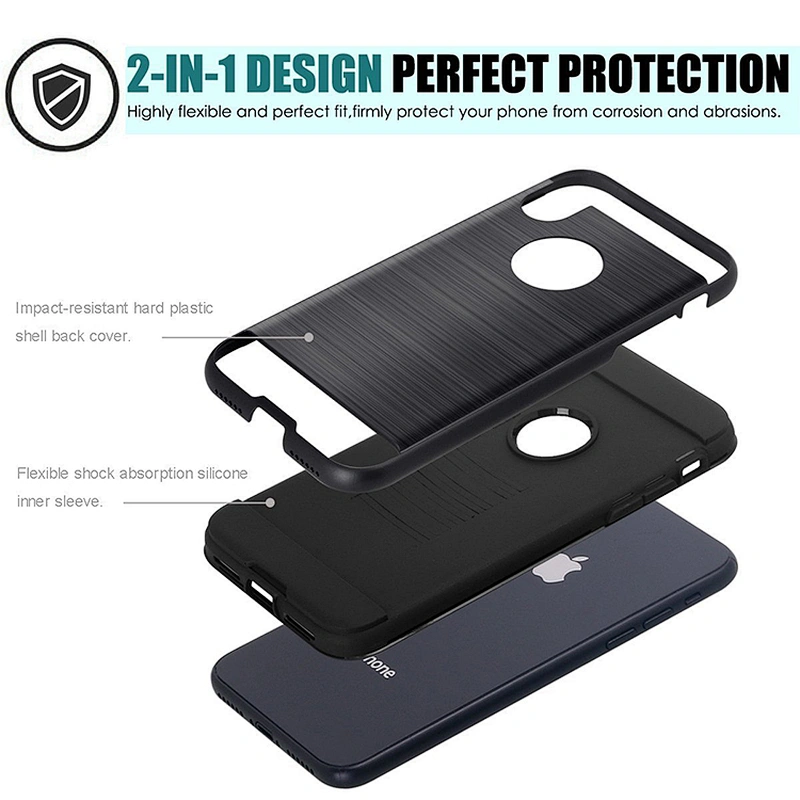 OEM ODM double layer phone case forro para celulares for redmi note 9S 8 8A 9 pro max