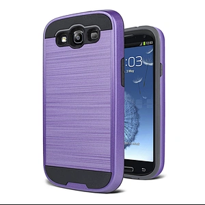 High Quality Protective Phone Case Cellphone Cover with Brushed Metal Design for Samsung Galaxy S3