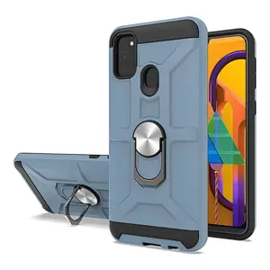 Shockproof Armor phone case Magnetic Car Mount Ring Holder phone case for Samsung M30S