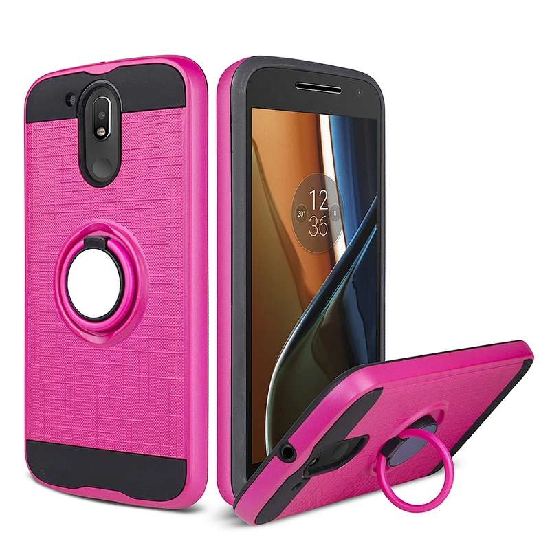 Hot selling 2 in 1 hybrid mobile phone case with ring holder for moto E5