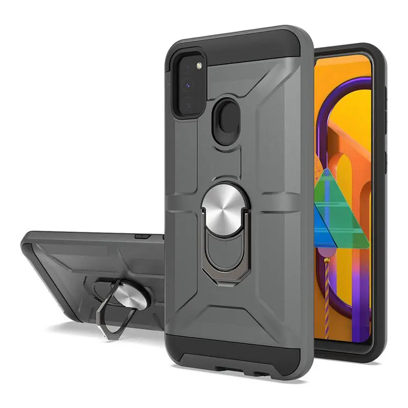 Shockproof Armor phone case Magnetic Car Mount Ring Holder phone case for Samsung M30S