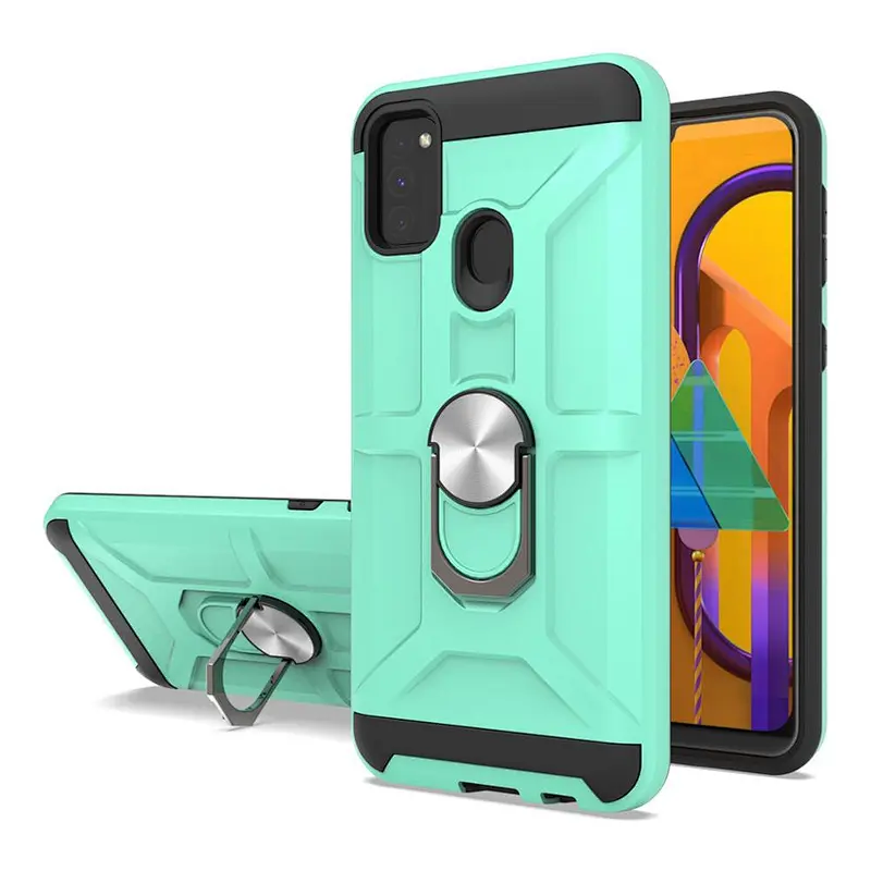 for Samsung M30S luxury phone case with kickstand double protection phone cover