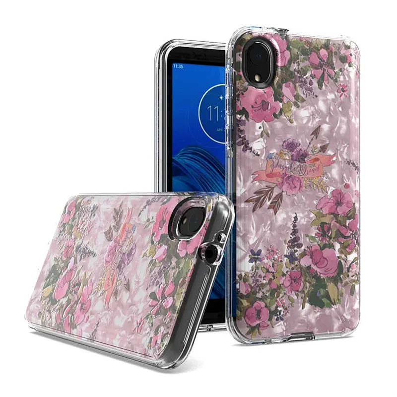 for Motorola E6 phone case shell paper phone cover,newest design phone back cover