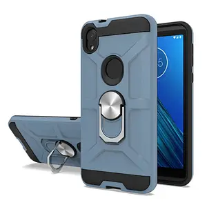 Mobile phone case with ring Magnetic TPU PC case cover for Motorola E6 E6 Plus E6 Play