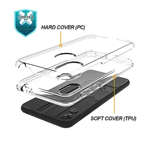 Clear phone case for IPhone X transparent 2 in 1 phone case for IPhone XS MAX