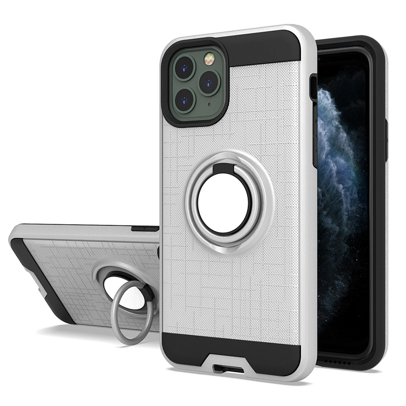 Hybrid 2 In 1 Phone Accessories Ring Holder Kickstand Mobile Cover Case for iPhone 11 Pro Max