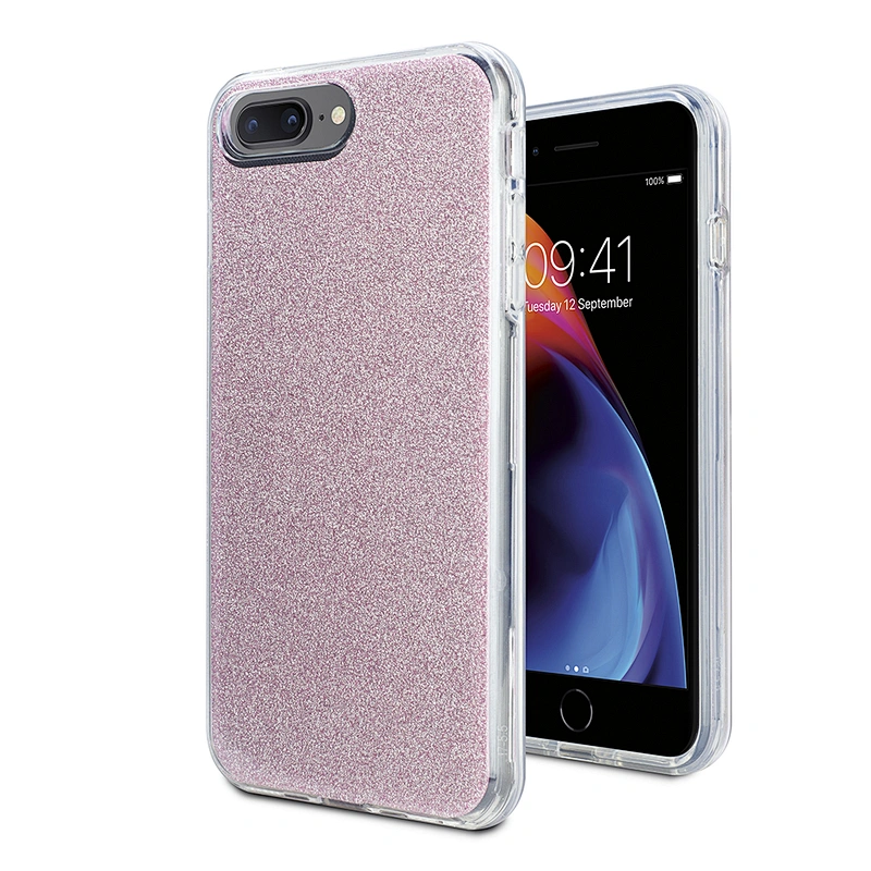 Best Selling Luxury Mobile Cases for Iphone 7 Plus Clear Phone Covers with Shining Paper for Iphone 8 Plus