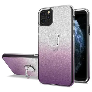 Shining Star Gradient Colorful High Clear Ring Holder Accessories Mobile Cover for iPhone 11 Pro