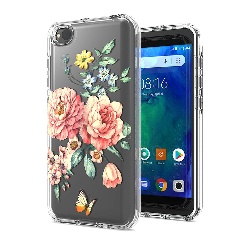 Pc Tpu Glitter Crystal case,for redmi go Transparent Clear cell phone case for Redmi GO