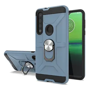 2020 New  Kickstand cell phone cover with Metal ring For Motorola One Macro G power