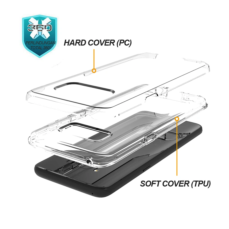 Sitemail wholesale hybrid pc tpu custom transparent case cover for Samsung S8 Plus S9 S10 S20 Ultra