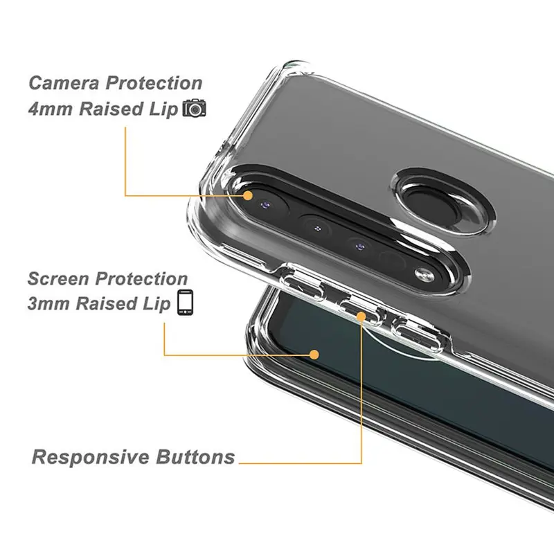 hot selling new factory clear phone case transparent phone cover for Motorola G8 Plus