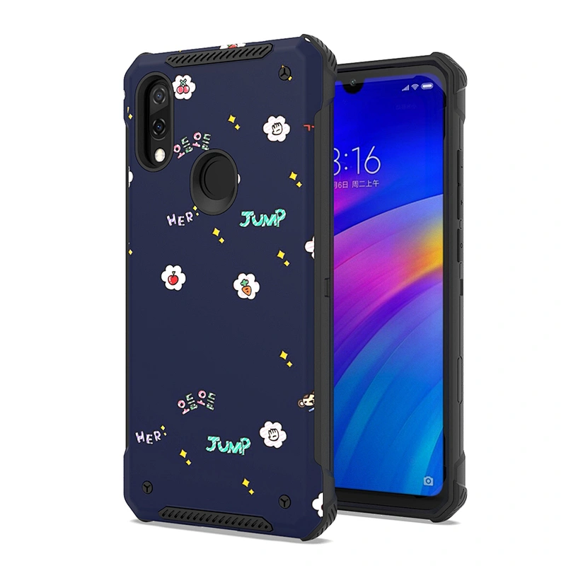 shockproof design tpu case for redmi 7/Y3 custom phone cover pc for redmi 7/Y3