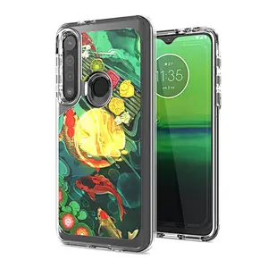 hot sale phone cover Carbon Fiber luxury IMD printed phone case for MOTO One Macro/G8 PLAY