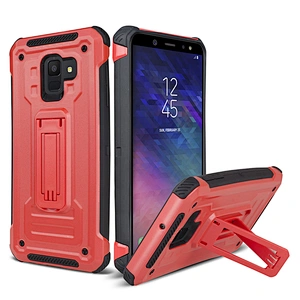 Metal armor kickstand case mobile phone shell Hybrid Cell Phone Case for J4 plus/J4 Prime
