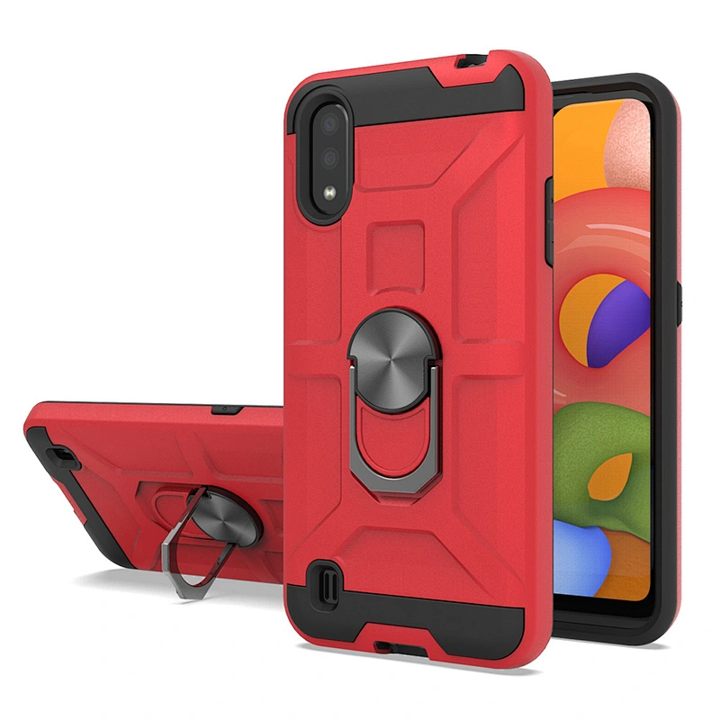 New arrival mobile accessories for Samsung shockproof phone covers with ring holder for Samsung A01