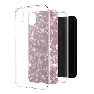 Transparent mobile phone housing with beautiful shell paper for Motorola Moto E6 Plus Play