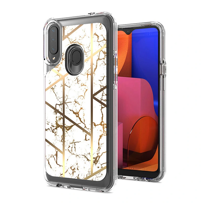 New arrivals shockproof accessories fancy IMD printed phone case transparent back covers for Samsung A20S