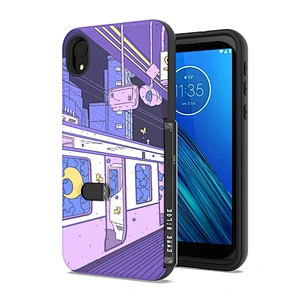 Custom printing card slot case for MOTO E6 back cover case for Motorola