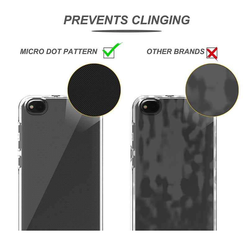 Shockproof Transparent Clear Back Mobile Phone Cover  Full Cover Mobile Phone Protection Case  For Redmi go