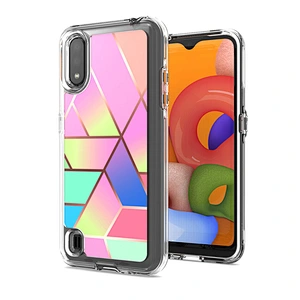 IMD design concave shockproof phone case custom marble sticker mobile back covers for Samsung A01